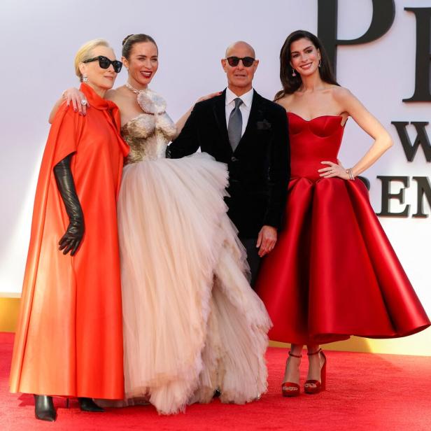 Streep, Blunt ,Tucci und Hathaway bei der Weltpremiere von "Der Teufel trägt Prada 2" in New York