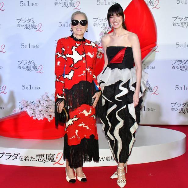Meryl Streep und Anne Hathaway am Red Carpet für "Der Teufel trägt Prada 2"