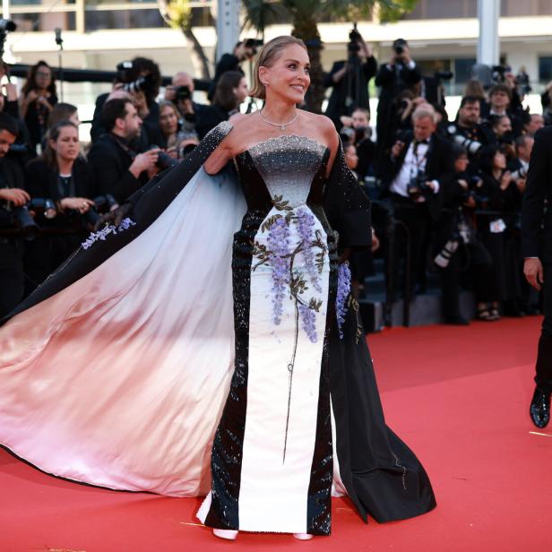 Sharon Stone auf dem roten Teppich in Cannes