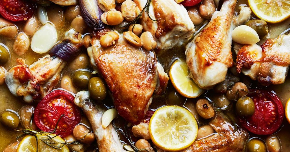 Zitronenhühnchen vom Blech